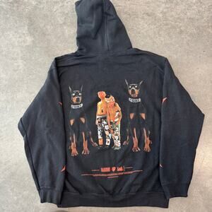 Vintage Y2K City Morgue Good Dead Black Hoodie Pullover Streetwear Sweatshirt M